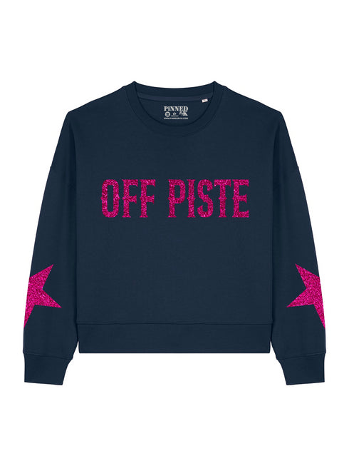 Boxy Sweater Off Piste Hot Pink Glitter